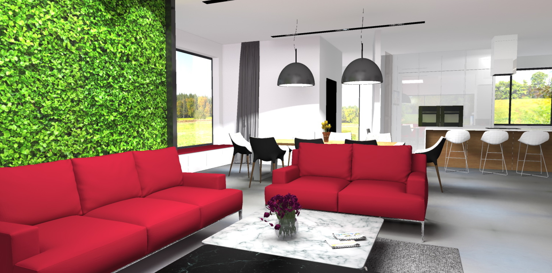 <h2>Wnętrza</h2> <p> W naszym zespole posiadamy osoby wykwalifikowane<br>w zakresie architektury i architektury wnętrz </p>